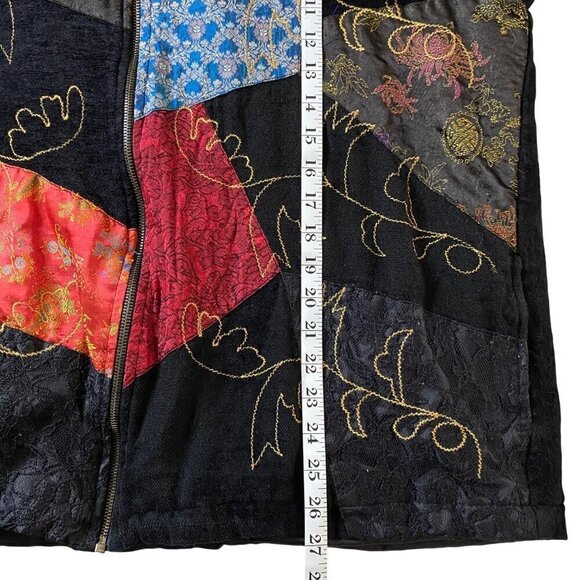 White Stag Embroidered Patchwork Zip Front Jacket Women's Sz XL Artsy‎ Boho - Picture 11 of 11